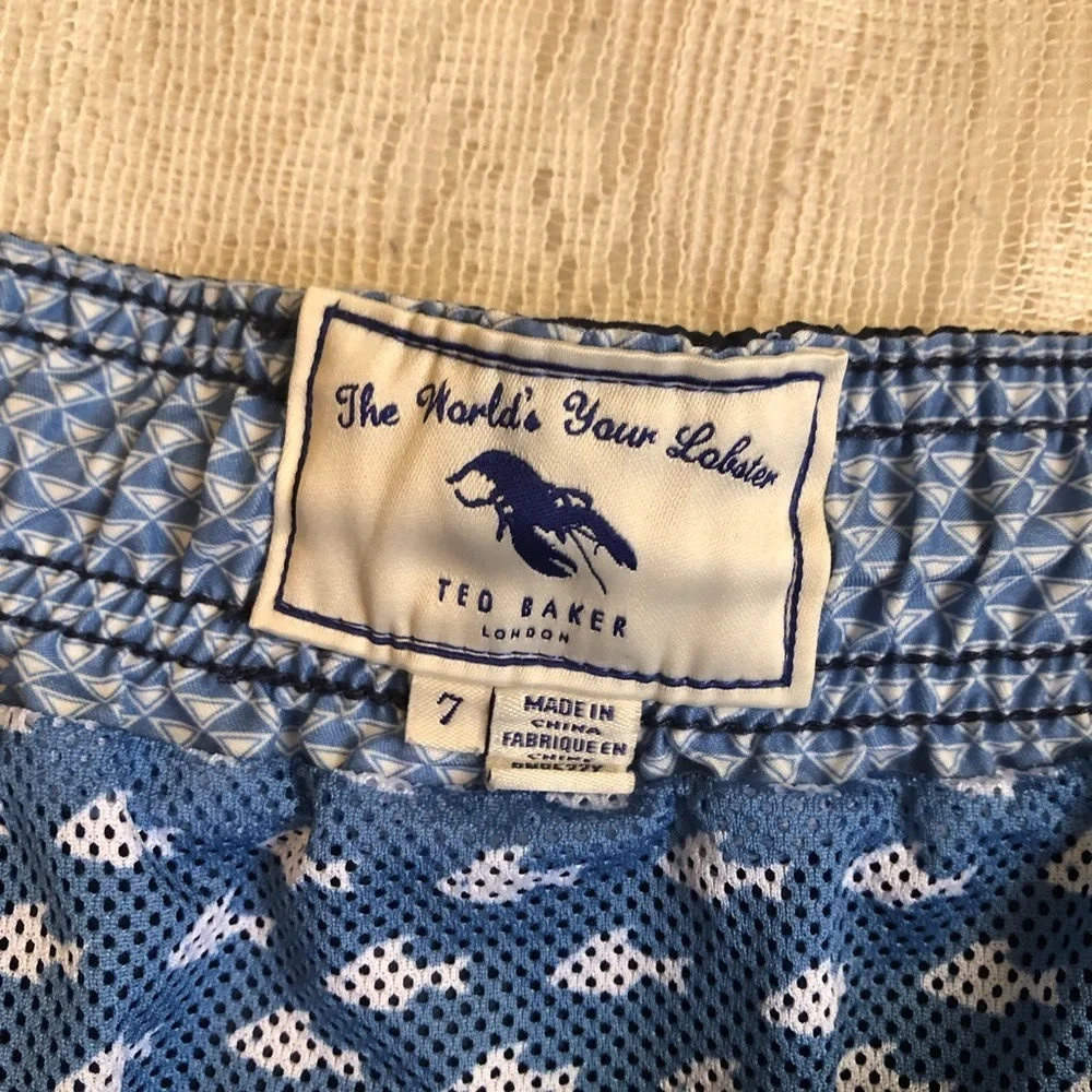 Men’s Ted Baker lined drawstring swim trunks